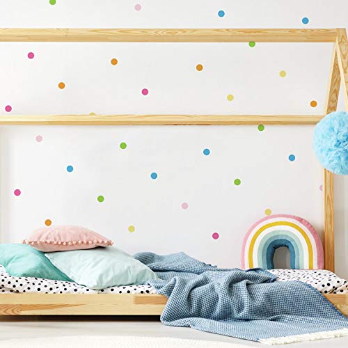 RoomMates RMK4010SCS Wandaufkleber, Pastell-Punkte, zum Abziehen und Aufkleben, Rosa, Orange, Gelb, Grün, Blau, 180 Stück RoomMates RMK4010SCS Wandaufkleber, Pastell-Punkte, zum Abziehen und Aufkleben, Rosa, Orange, Gelb, Grün, Blau, 180 Stück von RoomMates
