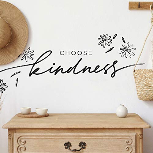 RoomMates RMK4640SCS Choose Kindness Wandaufkleber zum Abziehen und Aufkleben, Schwarz von RoomMates