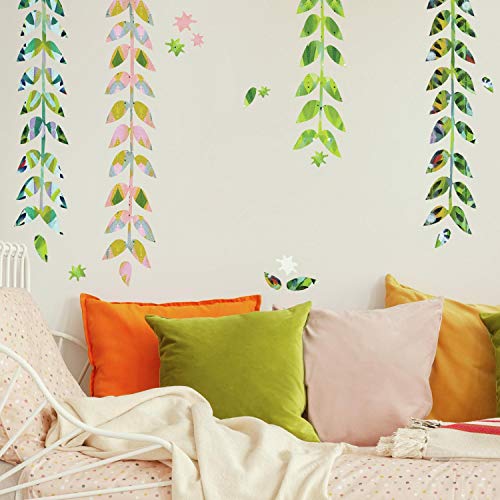RoomMates Riesige Wandaufkleber mit malerischem Blumenmuster, zum Abziehen und Aufkleben von RoomMates
