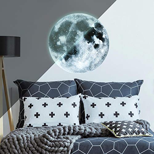 RoomMates Wandaufkleber, Mond, leuchtet im Dunkeln, abziehen und aufkleben. von RoomMates