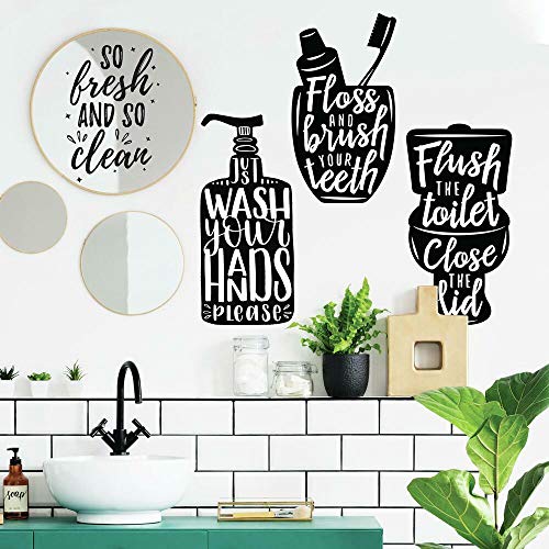 Wash Your Hands Soap Zitate Peel and Stick Wandaufkleber von RoomMates