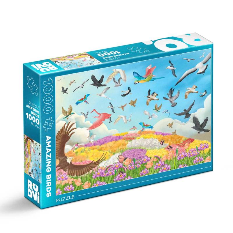 Roovi Amazing Birds 1000 Teile Puzzle Roovi-79442 von Roovi