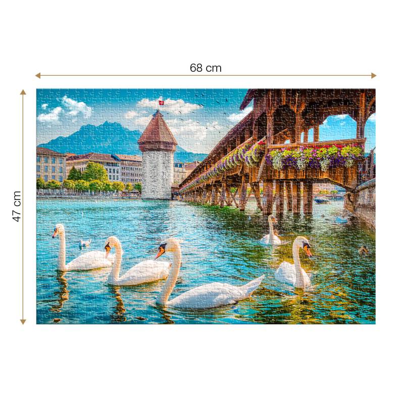 Roovi Chapel Bridge, Lucerne, Switzerland 1000 Teile Puzzle Roovi-79879 Roovi Chapel Bridge, Lucerne, Switzerland 1000 Teile Puzzle Roovi-79879 von Roovi
