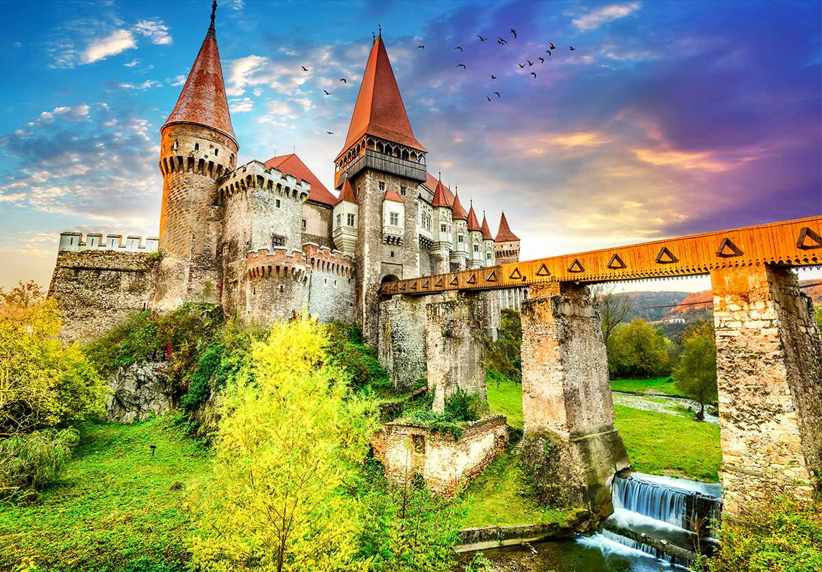 Roovi Corvin Castle - Gothic Largest Castles in Europe 1000 Teile Puzzle Roovi-79923 von Roovi
