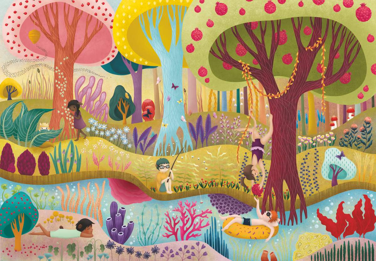 Roovi Magic Forest, Summer 1000 Teile Puzzle Roovi-79732 von Roovi