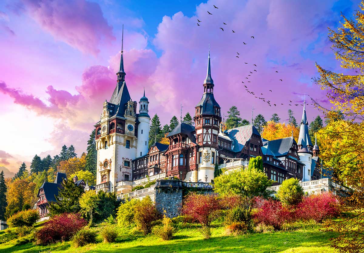 Roovi Peles Castle - Royal Family Summer Residence 1000 Teile Puzzle Roovi-79930 von Roovi