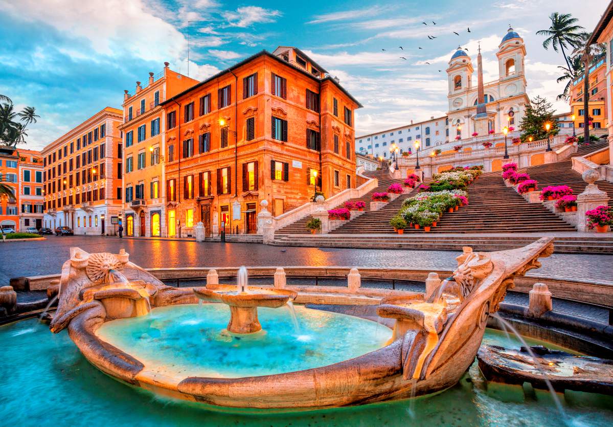 Roovi Piazza di Spagna, Rome, Italy 1000 Teile Puzzle Roovi-79947 von Roovi