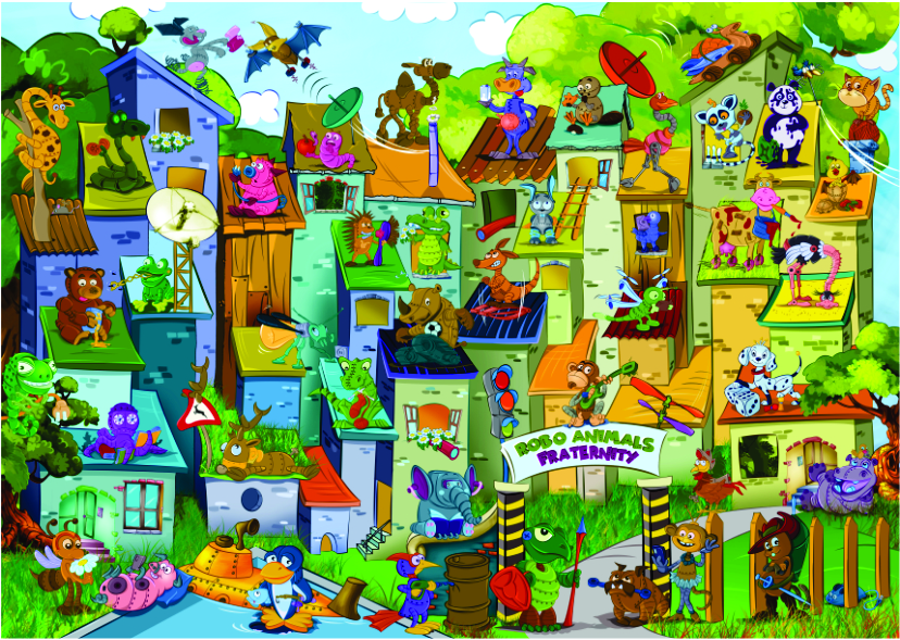 Roovi Robo Animals 1000 Teile Puzzle Roovi-79428 Roovi Robo Animals 1000 Teile Puzzle Roovi-79428 von Roovi