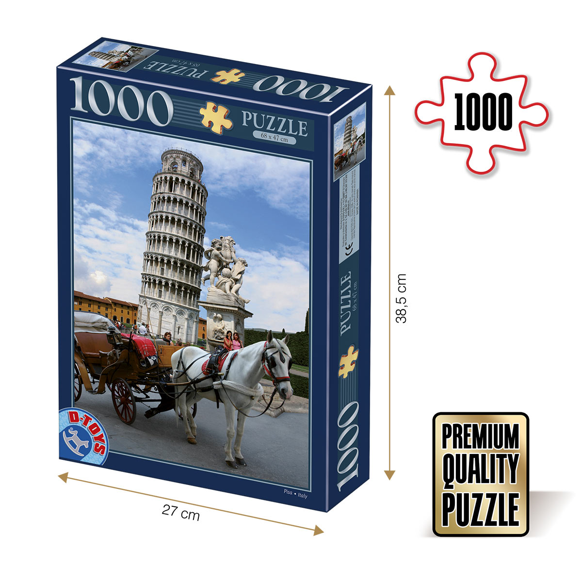 Roovi Tower of Pisa 1000 Teile Puzzle Roovi-70647 von Roovi