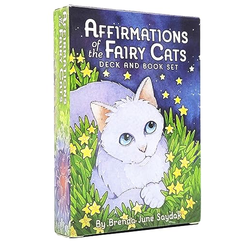 Ropniik 41PCS New Fairy Cats The Deck of Remembrance for Fate Divination Tarot Cards Deck Die Magischen Fairy Cats Tarotkarten Mysteriöse Energie Erforschen Inspirieren Und Zu Erfreuen von Ropniik