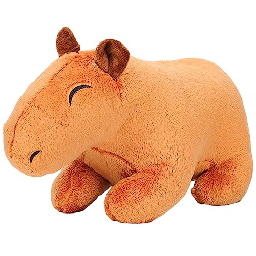 Capybara Plush Toy, Simulation Animal Capybara Dolls, Cute Rodent Plush Toy Animal Doll, Super Soft Filled Toy, Wild Animals, Stuffed Toys, Gift for Children and Friends(Dark Brown) von Ropniik