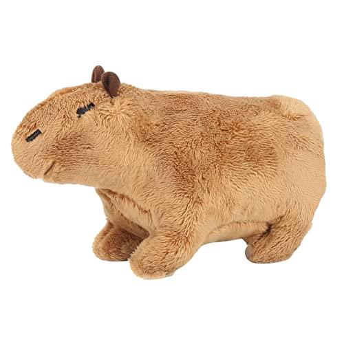Capybara Plush Toy, 18CM Simulation Animal Plush Capybara, Cute Rodent Plush Toy Animal Doll, Super Soft Filled Toy, Capybara Stuffed Toys, Gift for Children and Friends von Ropniik