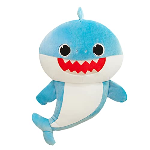 Ropniik Shark Plüschpuppe,Shark Cartoon Animation Patchwork Plüschtier, 30cm Shark Plüschtier, Kleines Monster Plüschtier Spielzeug, Shark Plüsch Kinder Mädchen Junge - Blau von Ropniik