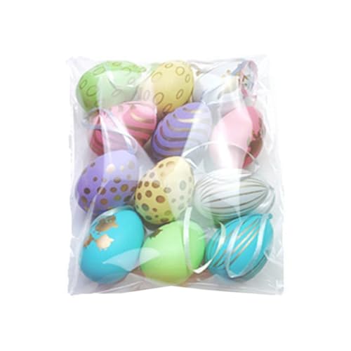 Rordigo F Ostern DIY Handbemalte Eier Kindergarten Färbespielzeug Simulation Eier Färbeeier Langlebig Einfach zu Bedienen von Rordigo
