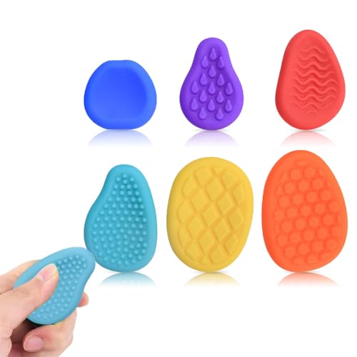 RoseFlower Fidget Toys Erwachsene und Kinder - 6 Packs Handschmeichler zur Linderung von Angstzuständen – Stressspielzeug für Sensorische Produkte bei Autismus – Beruhigendes Zappelspielzeug von RoseFlower
