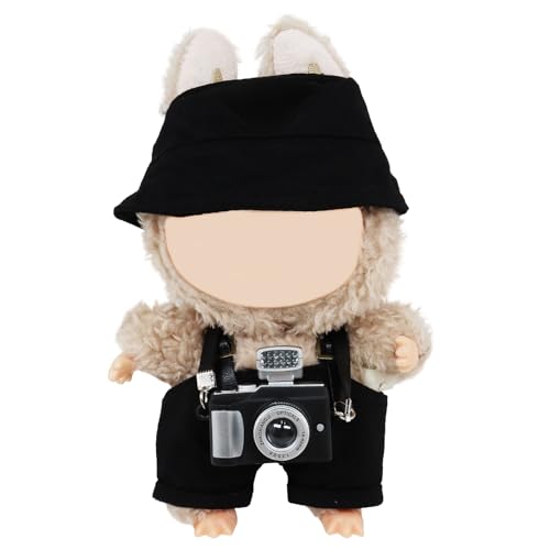17cm Plüsch Bekleidung, Niedliches Mini Kuscheltier Outfit, Inklusive Mütze, Bandeau-Hose, Kamera, Ideales Kinder Geschenk (Enthält Keine Puppen) von Rosedreamer