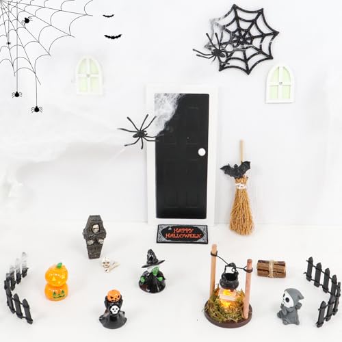 Wichtel Zubehör Halloween,Wichteltür Set,24 Miniatur Wichtel Streiche Zubehör Skelette Lagerfeuer Spinnen Fledermäuse Kürbis-Elfe Geist Halloween Herbst Party Dekoration Wichtel Zubehör Halloween,Wichteltür Set,24 Miniatur Wichtel Streiche Zubehör Skelette Lagerfeuer Spinnen Fledermäuse Kürbis-Elfe Geist Halloween Herbst Party Dekoration von Roselee