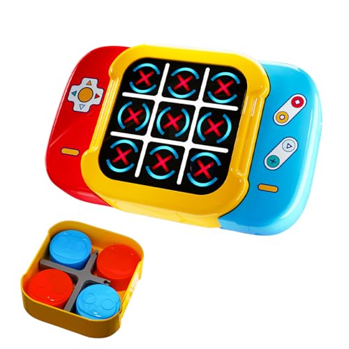 RoserRose 2-in-1 Tic-Tac-Toe Brettspiel, Elektronisches Digitales Puzzle, Tragbares Familienspiel von RoserRose
