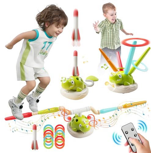RoserRose 3-in-1 Gartenspielzeug Kinder, Rakete Spielzeug, Springseil, Wurfspiel, Outdoor Spielzeug mit Musik, 4 Geschwindigkeiten, Fernsteuerung, Outdoor Spiele für Kinder ab 3 Jahre RoserRose 3-in-1 Gartenspielzeug Kinder, Rakete Spielzeug, Springseil, Wurfspiel, Outdoor Spielzeug mit Musik, 4 Geschwindigkeiten, Fernsteuerung, Outdoor Spiele für Kinder ab 3 Jahre von RoserRose