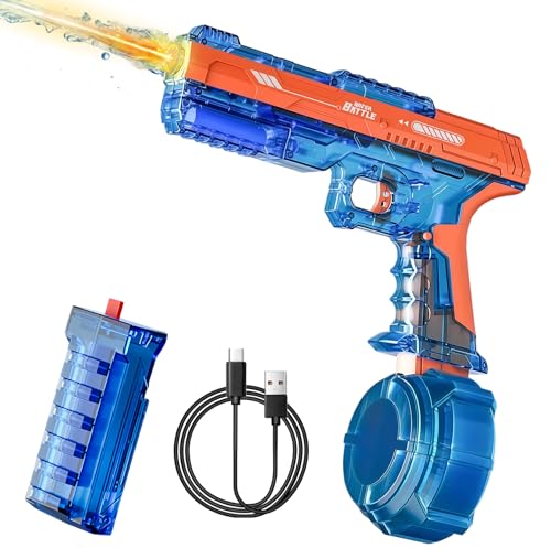RoserRose Elektrische Wasserpistole Automatisch 500ml - Wasserspritzpistole mit LED und Sound - Große Spritzpistole Wasser für Kinder & Erwachsene - Sommer Spielzeug für Pool, Strand, Garten - RED von RoserRose