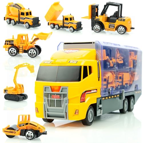 Rosfix Schwerlastwagen Set – Autotransporter mit 6 Baufahrzeugen | Hochwertiges Kunststoffmaterial, realistische Optik, 36x15x9,5cm | Kreatives Spielen | Spielzeugauto-Set Rosfix Schwerlastwagen Set – Autotransporter mit 6 Baufahrzeugen | Hochwertiges Kunststoffmaterial, realistische Optik, 36x15x9,5cm | Kreatives Spielen | Spielzeugauto-Set von Rosfix