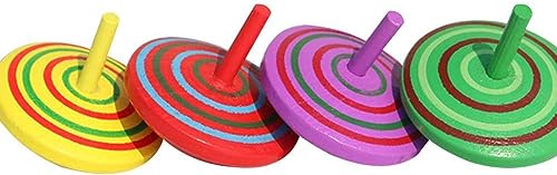 4 Stück Wooden Classic Colorful Spinning Tops Developmental Stress Relieve Random Color Spinning Tops 4 Stück Wooden Classic Colorful Spinning Tops Developmental Stress Relieve Random Color Spinning Tops von Rosojodg