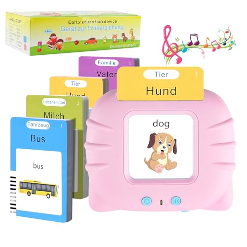 Wort Lernspielzeug für Kinder 2-6 Jahre, RosyFate Standard Deutsch und Englisch, Sprechende Flash Karten, Lernkarteikarten Kinder Vorschule, Hörbar, 224 Wörter Wort Lernspielzeug für Kinder 2-6 Jahre, RosyFate Standard Deutsch und Englisch, Sprechende Flash Karten, Lernkarteikarten Kinder Vorschule, Hörbar, 224 Wörter von RosyFate