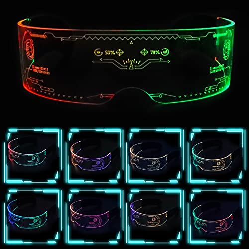 RosyFate Led Brille, Leuchtende Brille Led, Bunte Leuchtbrille, Led Brille Party, Euchtende Brille Led, Blinkende Brille, Cyberpunk Brille, Led Brillen für Party, Konzert, Bar, Versammlungen RosyFate Led Brille, Leuchtende Brille Led, Bunte Leuchtbrille, Led Brille Party, Euchtende Brille Led, Blinkende Brille, Cyberpunk Brille, Led Brillen für Party, Konzert, Bar, Versammlungen von RosyFate