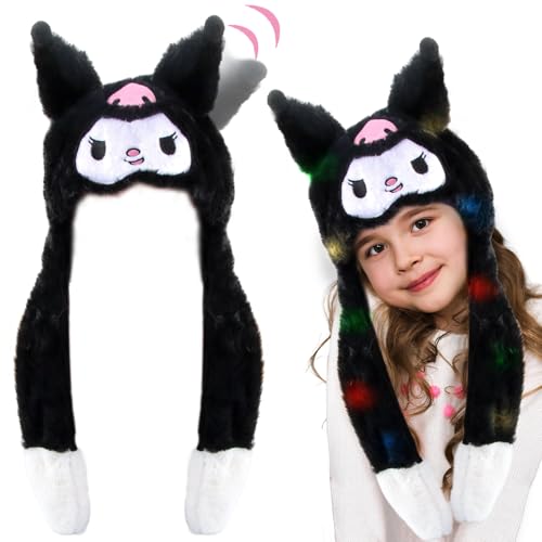 RosyFate Mütze mit Ohren, LED Mütze Kinder, Mütze mit Beweglichen Ohren, Tiermütze, Kuromi, für Geschenk, Kostüm Karneval, Mädchen, Jungen RosyFate Mütze mit Ohren, LED Mütze Kinder, Mütze mit Beweglichen Ohren, Tiermütze, Kuromi, für Geschenk, Kostüm Karneval, Mädchen, Jungen von RosyFate