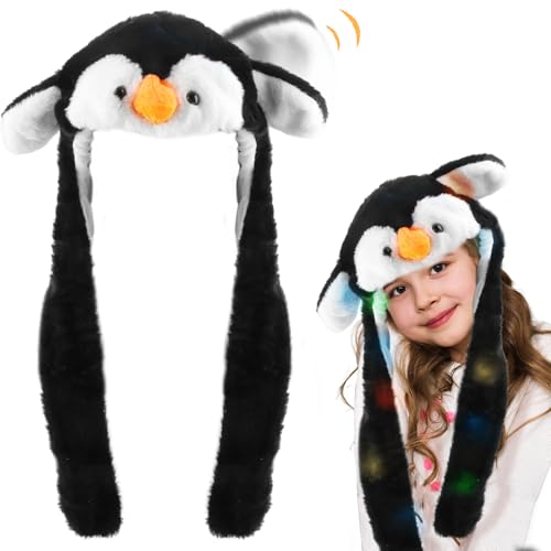 RosyFate Mütze mit Ohren, LED Mütze Kinder, Mütze mit Beweglichen Ohren, Tiermütze, Pinguin Spiel, für Geschenk, Kostüm Karneval, Mädchen, Jungen RosyFate Mütze mit Ohren, LED Mütze Kinder, Mütze mit Beweglichen Ohren, Tiermütze, Pinguin Spiel, für Geschenk, Kostüm Karneval, Mädchen, Jungen von RosyFate