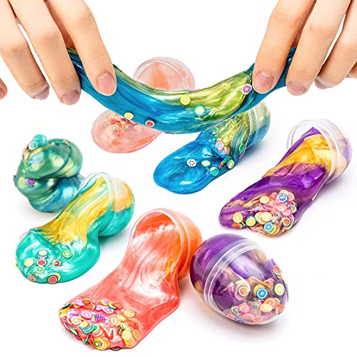 Schleim Kinder, RosyFate 6 PCs Schleim Eier Set, Ostern Slime Eggs, Antistress Spielzeug für Erwachsene und Kinder, Ostern Geschenk, Basket Stuffers, 4 * 6cm (Sternenhimmel-Typ A) Schleim Kinder, RosyFate 6 PCs Schleim Eier Set, Ostern Slime Eggs, Antistress Spielzeug für Erwachsene und Kinder, Ostern Geschenk, Basket Stuffers, 4 * 6cm (Sternenhimmel-Typ A) von RosyFate