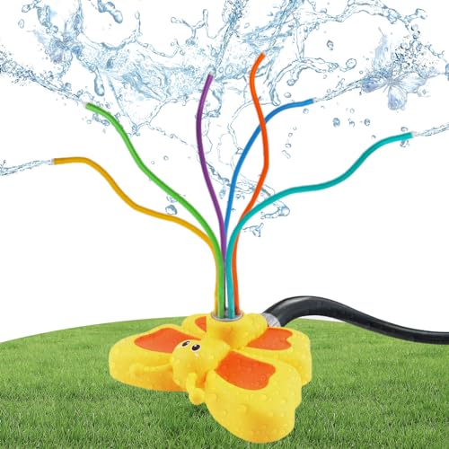 Wassersprinkler Kinder, RosyFate Wassersprinkler Kinder Schmetterling, Wasserspielzeug Kinder, mit 6 Bunten Weichen Wiggle Tubes, Sommerliche Outdoor-Aktivitäten, Sommerspielzeug Wassersprinkler Kinder, RosyFate Wassersprinkler Kinder Schmetterling, Wasserspielzeug Kinder, mit 6 Bunten Weichen Wiggle Tubes, Sommerliche Outdoor-Aktivitäten, Sommerspielzeug von RosyFate