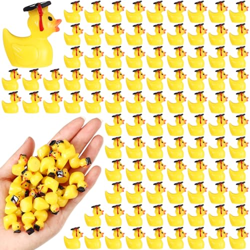 Rotatingpals Mini-Enten aus Kunstharz mit schwarzem Abschlusshut, Miniatur-Enten, Partygeschenke, Kunsthandwerk für Abschlussgeschenke, Rot, 150 Stück Rotatingpals Mini-Enten aus Kunstharz mit schwarzem Abschlusshut, Miniatur-Enten, Partygeschenke, Kunsthandwerk für Abschlussgeschenke, Rot, 150 Stück von Rotatingpals