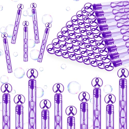 Rotatingpals Mini-Luftblasen mit violettem Band, für häusliche Gewalt, Überdosierung, Bauchspeicheldrüsenkrebs, Mini-Blasen für Programm, Gedenkveranstaltungen, Kampagne, Partys, Zubehör, 50 Stück von Rotatingpals