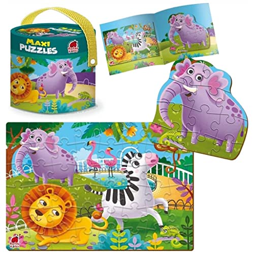 Roter Kafer Maxi Puzzles in Tube 2in1 Zoo RK1080-02 von Roter Kafer