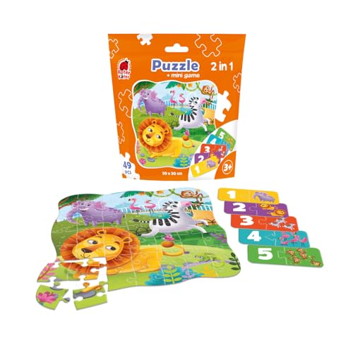 Puzzle in Stand-up Pouch 2 in 1. Zoo RK1140-06 von Roter Käfer
