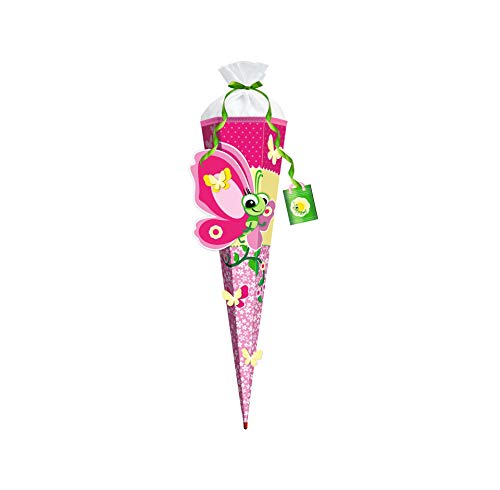 ROTH 3D Bastelschultüte Schmetterling Lilly 80cm 6-eckig Rot(h)-Spitze Filzverschluss ROTH 3D Bastelschultüte Schmetterling Lilly 80cm 6-eckig Rot(h)-Spitze Filzverschluss von ROTH
