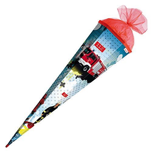 Roth 678690 Schultüte Feuerwehr 85 cm, eckig, Tüll Roth 678690 Schultüte Feuerwehr 85 cm, eckig, Tüll von ROTH
