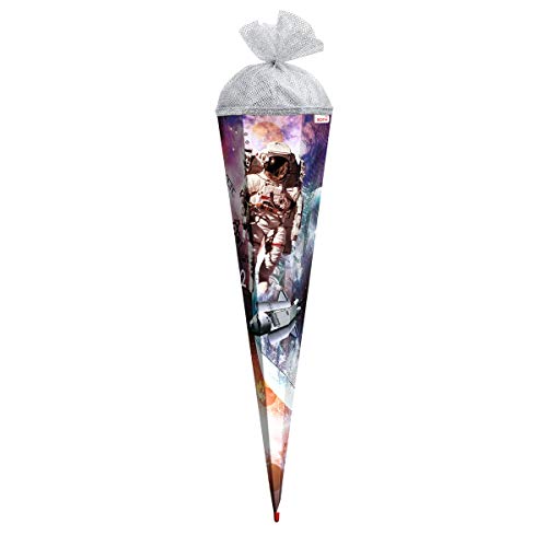 ROTH Schultüte groß Galactica mit Licht 85 cm - 6-eckig Rot(h)-Spitze Silber-Tüllverschluss - Zuckertüte Schulanfang Weltall Raumschiff ROTH Schultüte groß Galactica mit Licht 85 cm - 6-eckig Rot(h)-Spitze Silber-Tüllverschluss - Zuckertüte Schulanfang Weltall Raumschiff von ROTH
