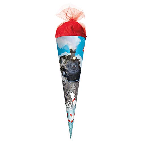 ROTH Geschenk-Schultüte klein Lokomotive 35 cm - rund Tüllverschluss - Zuckertüte Schulanfang Zug Eisenbahn ROTH Geschenk-Schultüte klein Lokomotive 35 cm - rund Tüllverschluss - Zuckertüte Schulanfang Zug Eisenbahn von ROTH