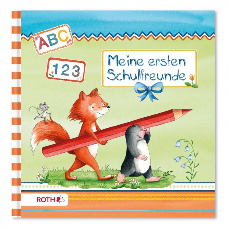Schulanfangs-Serie Flinki & Schlau, Freundebuch, 16,5x16,5 cm, 64 Seiten von Roth GmbH