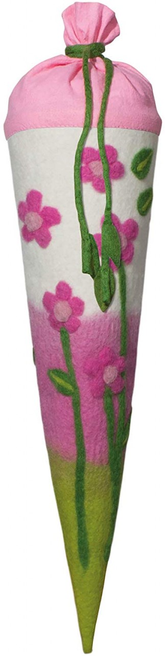 Schultüte groß 70cm, gefilzt Blumen von Roth GmbH