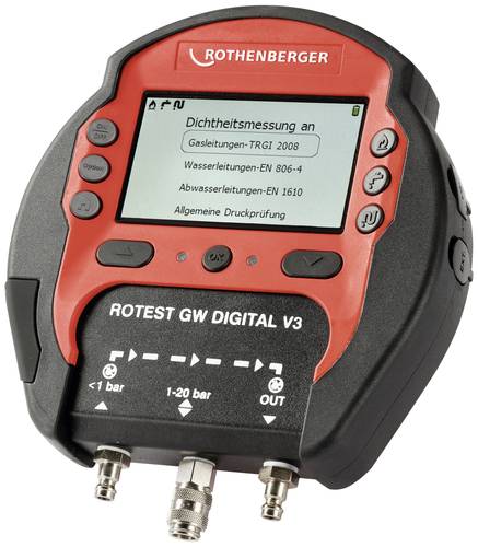Rothenberger Dichtheitsprüfgerät ROTEST GW Digital V3 – Set Gas / Wasser 1500002677 von Rothenberger