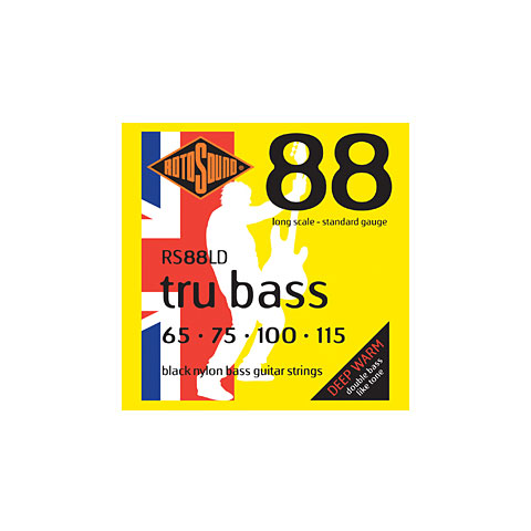 Rotosound Flatwound Black Nylon RS88LD tru bass 065-115 Saiten E-Bass von Rotosound