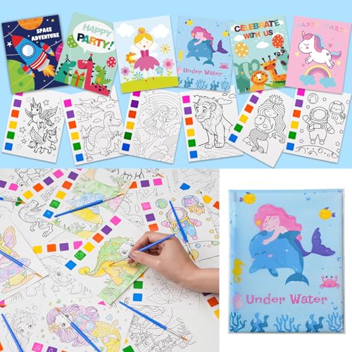Rotu Malen mit Wasser-Malbücher für Kinder, 30 Stück (210 Stück), Partygeschenke für Kinder mit Geschenktüten, Geburtstag, Klassenzimmer, Preise, Osterkorbfüller, Goodie Bag Stuffers, Bulk Art Craft von Rotu