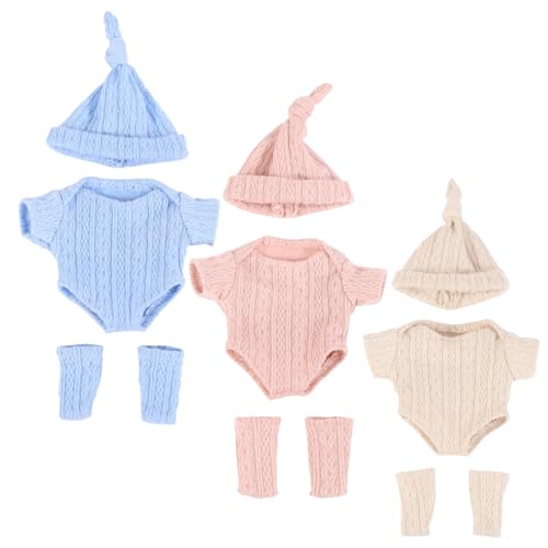 Babypuppenkleidung für 7, 9 -Zoll -Puppe 3 Set Weiche Babykleidung 3 Farben Hautfreundliche Wiederverwendbare Outfits für Neugeborene Mädchen Jungen Babypuppenkleidung für 7, 9 -Zoll -Puppe 3 Set Weiche Babykleidung 3 Farben Hautfreundliche Wiederverwendbare Outfits für Neugeborene Mädchen Jungen von Rouloudun