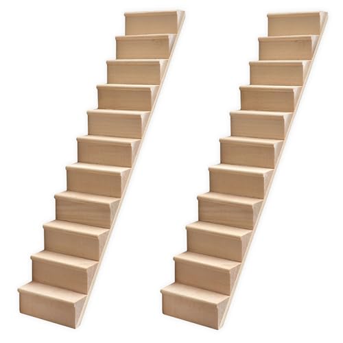Dollhouse -Treppe 2PCS Armless Miniatursimulation Holzpuppenhaus -Treppe für Dachdach DIY 1:12 Skala Dekorative Accessoires Dollhouse -Treppe 2PCS Armless Miniatursimulation Holzpuppenhaus -Treppe für Dachdach DIY 1:12 Skala Dekorative Accessoires von Rouloudun