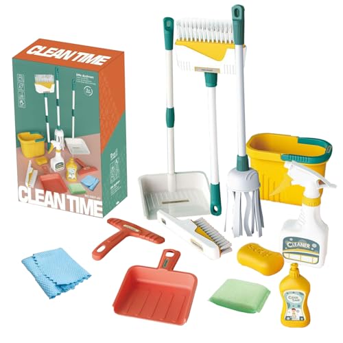Rouloudun Kinderreinigung Spielzeugset 12PCS/ Set Kleinkindreinigung für Kinder im Alter von 3+ Spielset, tun Sie Play Housekeeping Supplies Kit Weihnachtsgeburtstagsgeschenk für Jungen Mädchen Rouloudun Kinderreinigung Spielzeugset 12PCS/ Set Kleinkindreinigung für Kinder im Alter von 3+ Spielset, tun Sie Play Housekeeping Supplies Kit Weihnachtsgeburtstagsgeschenk für Jungen Mädchen von Rouloudun