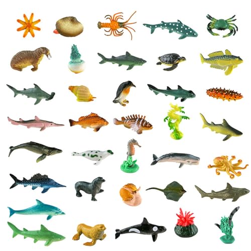 Rouloudun Mini -Meerestiere Zahlen 36PCs Verschiedene Meerestiere Spielzeug Realistischer Spielzeugfisch Miniatur PVC Solid Bildungsmeer Kreaturen Spielzeug für Kinder Rouloudun Mini -Meerestiere Zahlen 36PCs Verschiedene Meerestiere Spielzeug Realistischer Spielzeugfisch Miniatur PVC Solid Bildungsmeer Kreaturen Spielzeug für Kinder von Rouloudun