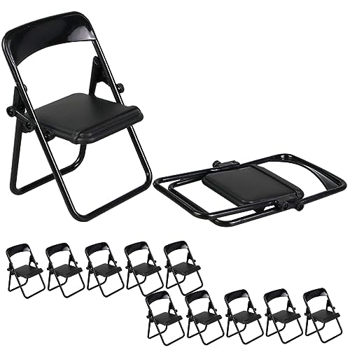 Rouloudun Puppenstuhl 12pcs Mini Klappstuhl Plastik Black Dollhouse Süße Miniaturmöbel für Puppenhauszubehör für 5-14 Jahre alte Kinderspielzeugdekorpuppe Rouloudun Puppenstuhl 12pcs Mini Klappstuhl Plastik Black Dollhouse Süße Miniaturmöbel für Puppenhauszubehör für 5-14 Jahre alte Kinderspielzeugdekorpuppe von Rouloudun